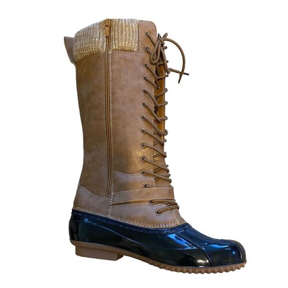 Shoe Dazzle Meela Duck Boots Size 8.5 - Picture 1 of 6
